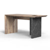 LOGAN Executive Desk Reversible 150cm - Warm Oak & Black