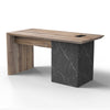LOGAN Executive Desk Reversible 180cm - Warm Oak & Black