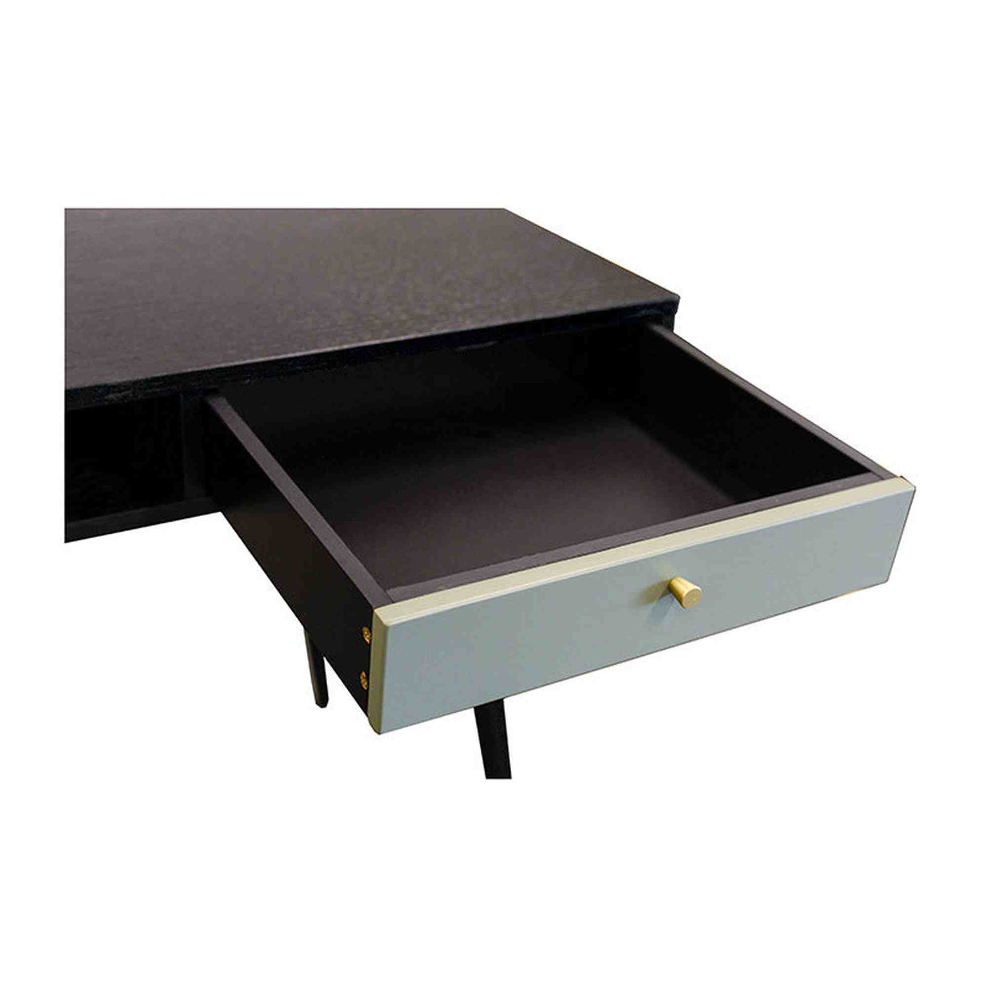 OMARI Study Desk 117cm - Black & Green,Living Room Furniture,Entertainment Units,Modern Furniture