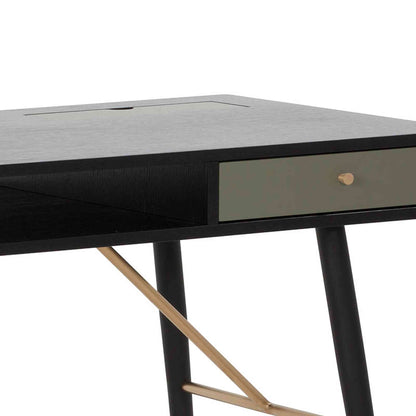 OMARI Study Desk 117cm - Black & Green,Living Room Furniture,Entertainment Units,Modern Furniture