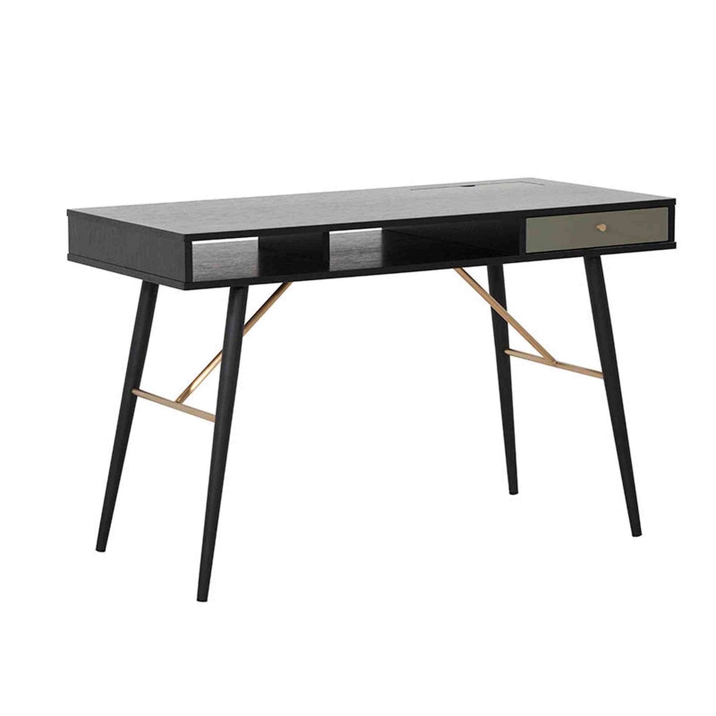 OMARI Study Desk 117cm - Black & Green,Living Room Furniture,Entertainment Units,Modern Furniture