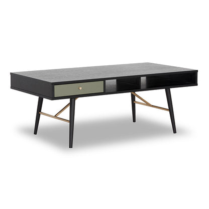 OMARI 117cm Black & Green Oak Coffee Table,Living Room Furniture,Coffee Tables,Occasional Tables,Modern Furniture