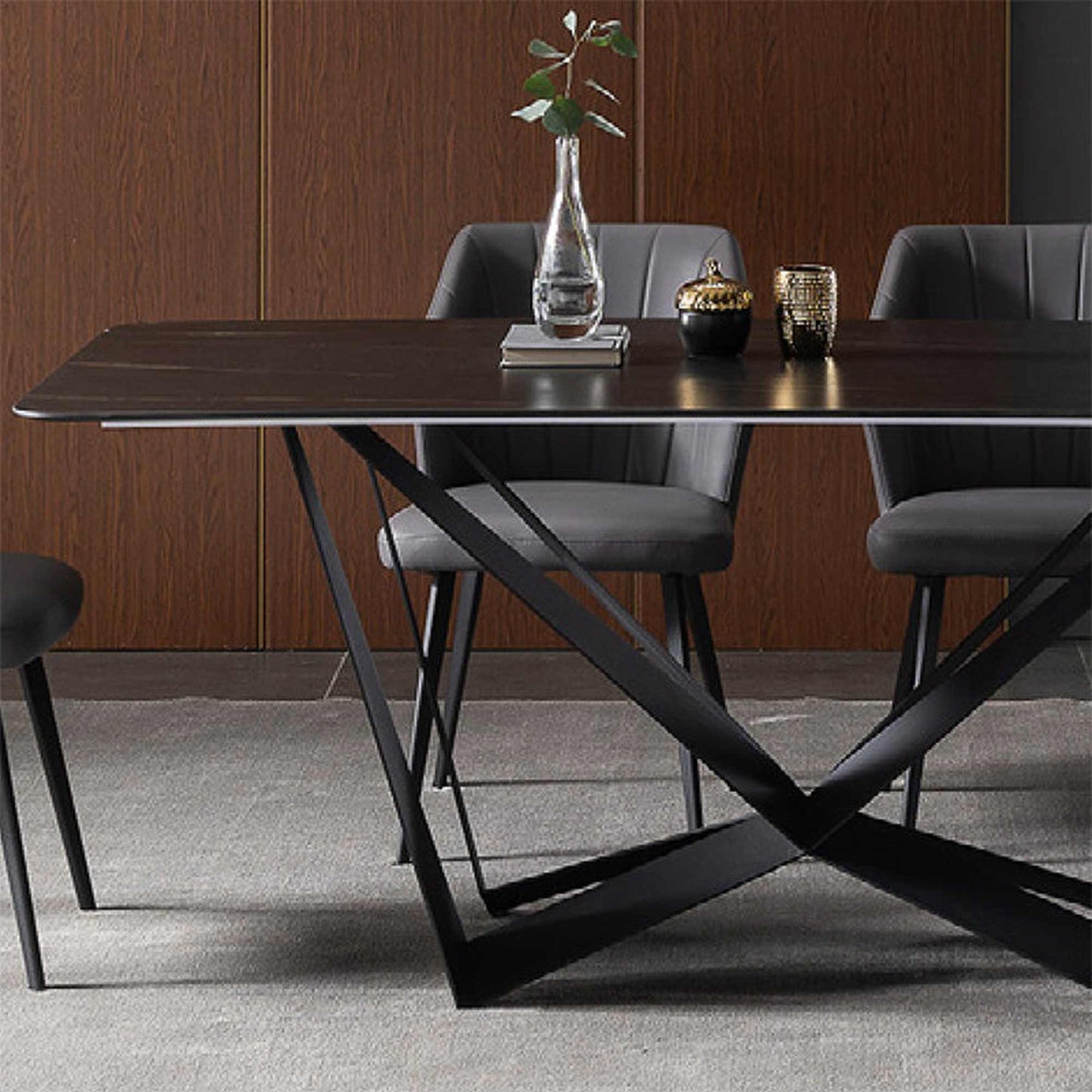 CELINE Sintered Stone Dining Table - 180cm - Black