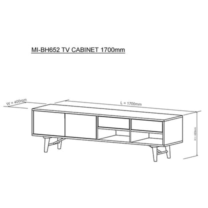 RANIA 175cm Black Ash Veneer Entertainment Unit,Living Room Furniture,Entertainment Units,Modern Furniture