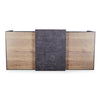 DEWITT Reception Desk 2.4M - Tobacco & Dark Concrete