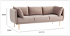 SUPRA 3 Seater Sofa - Pale Silver