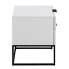 SVANA Bedside Table 40cm - White & Black