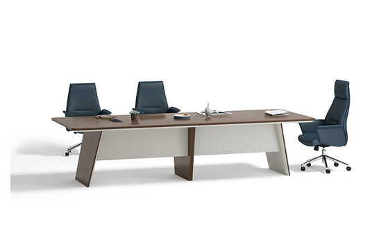 ANDERS Boardroom Table 320cm - Hazelnut & Beige