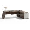 ANDERS Executive Desk Reversible Return 2.4M - Hazelnut & Beige