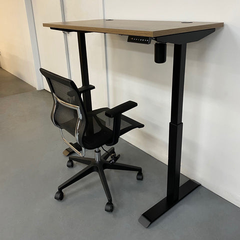 ALVIS Standing Desk with Lift 1.2M - Warm Oak & Black