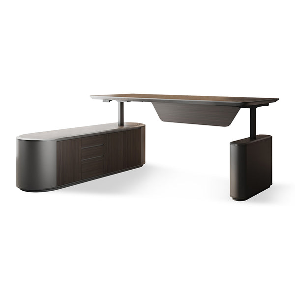 LUCA Sit & Stand Executive Desk with Electric Lift and Reversible Retu