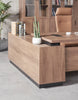 SUTTON Executive Desk with Right Return 180cm - 200cm - Warm Oak & Black