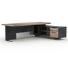 DAXTON Executive Desk with Right Return 200cm - Warm Oak & Black