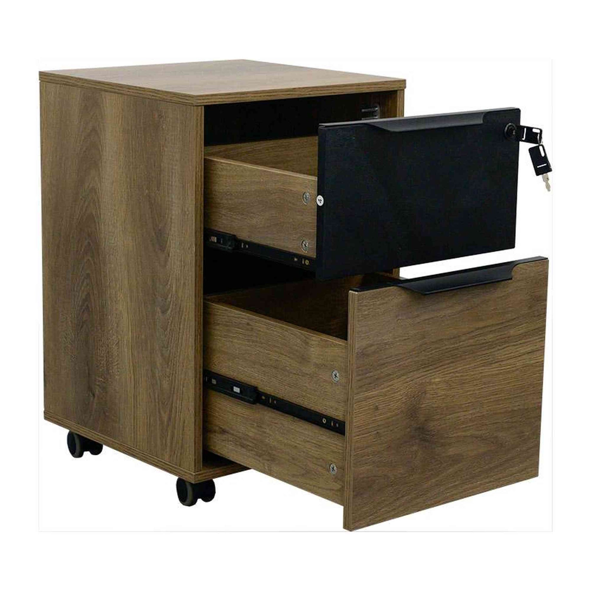 Daxton Mobile Cabinet 41cm - Mahogany Black,Office Furniture,Modern Furniture