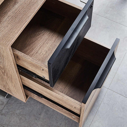 Daxton Mobile Pedestal Cabinet 41cm - Warm Oak & Black