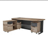 AFTAN BLACK HAWK Limited Edition - Executive Desk Pedestal & Left Mobile Return 180cm - Warm Oak &Black
