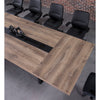 VIDAL Boardroom Table 3.6m x 1.2m - Warm Oak & Black