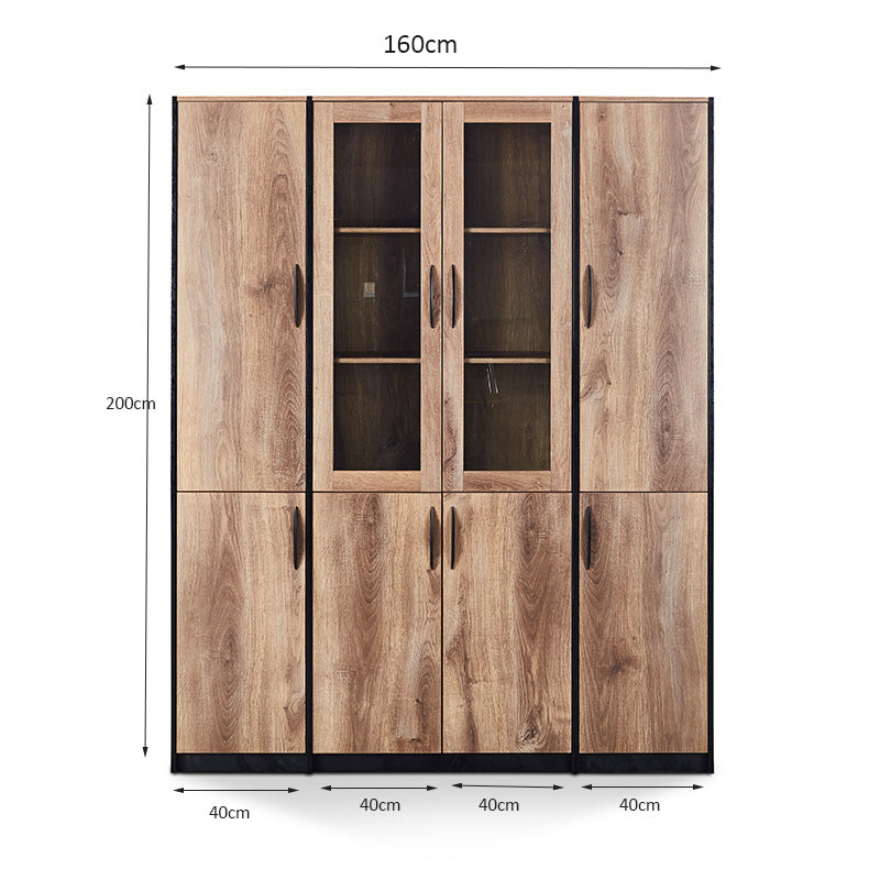 Warm 160cm & - Modern Unit REGGIE Furniture Black Display – Oak