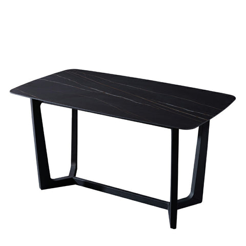 YARELI Sintered Stone Dining Table - 180cm - Black