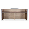 DEWITT Reception Desk 2.4M - Tobacco & Dark Concrete