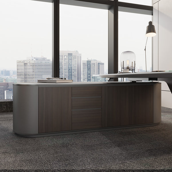 LUCA Sit & Stand Executive Desk with Electric Lift and Reversible Retu