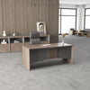 MONTE Executive Desk with Reversible Mobile Return 180cm - Hazelnut & Grey