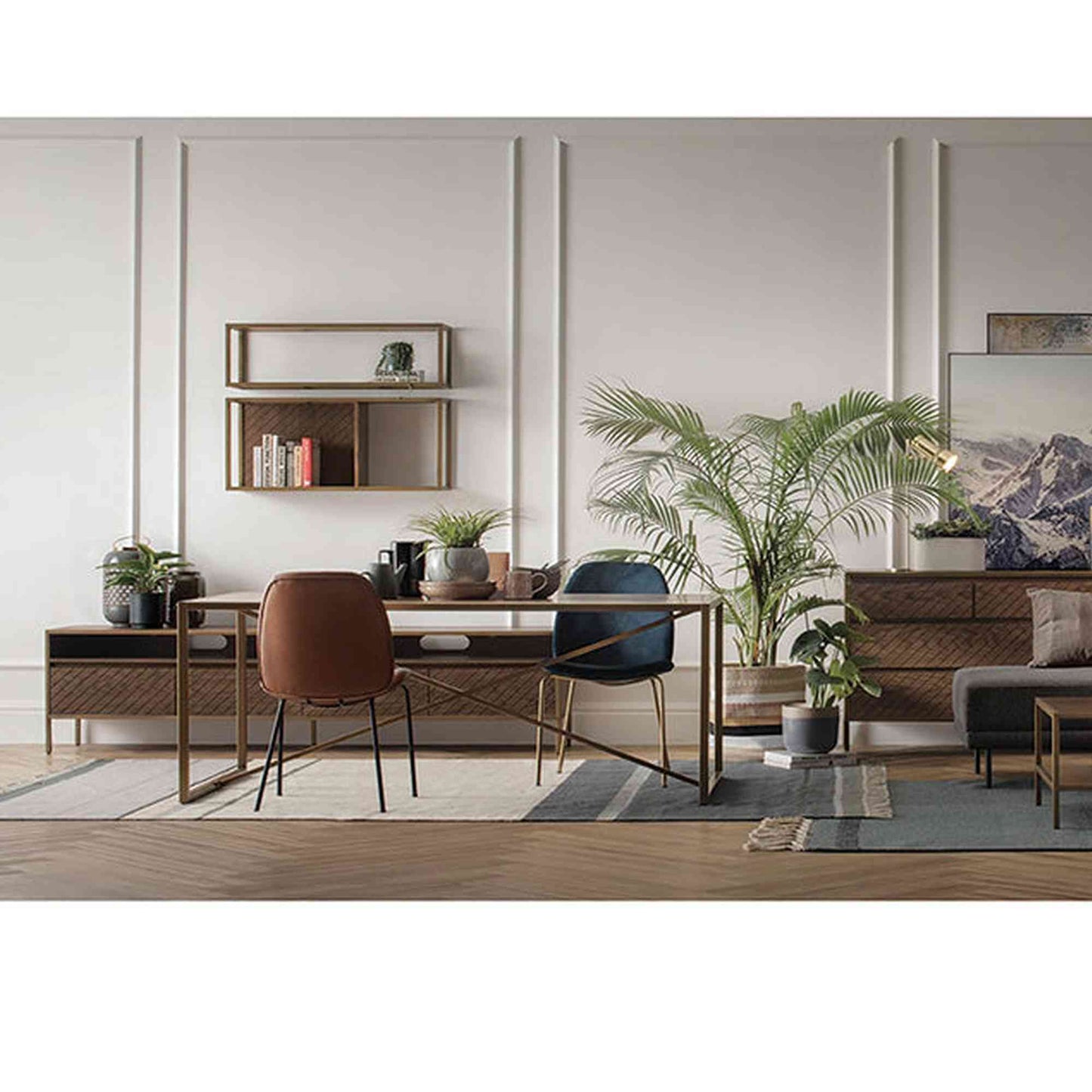 ADELIA Dining Chair - Tan & Black