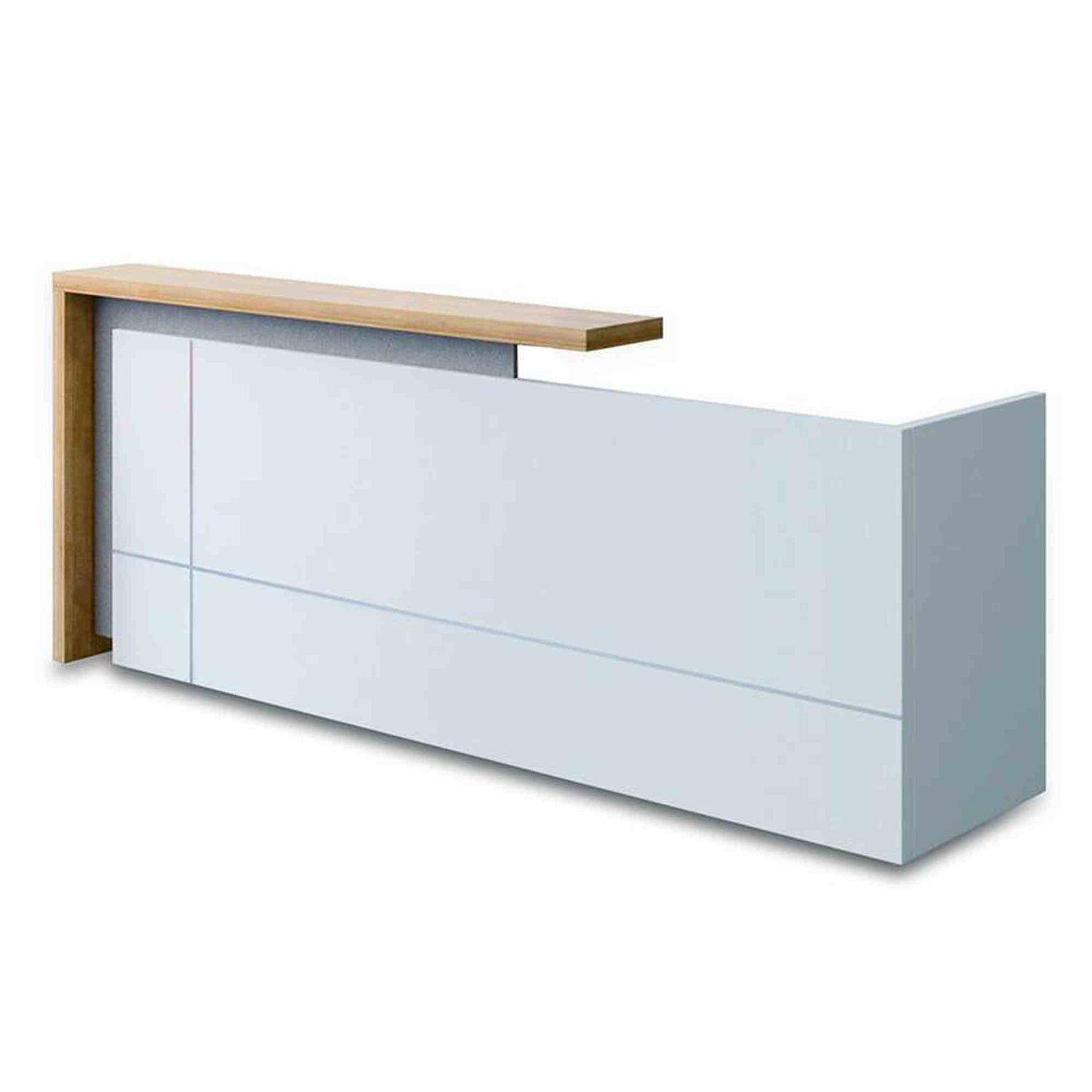 ZIVA Reception Desk 1.8M with Right Panel - White,Office Furniture,Reception Desks,Modern Furniture