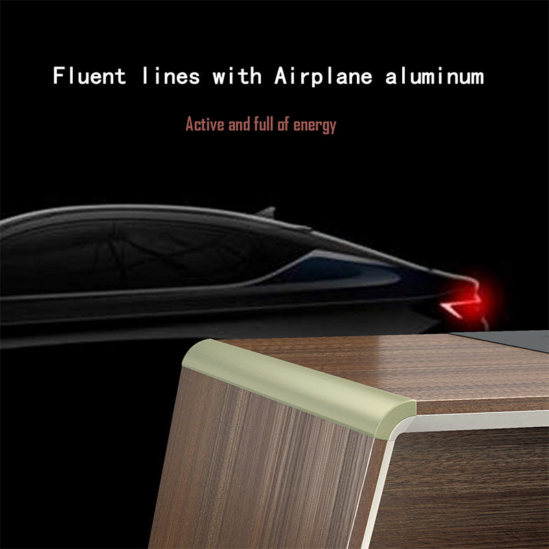 ANDERS Executive Desk Reversible Return 2.0M - Hazelnut & Beige